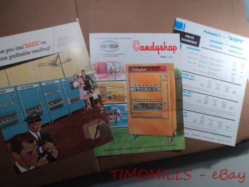1966 automatic products company vending machine catalog sheet brochures vintage for sale