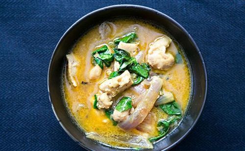 Basil Chicken in Coconut Curry Sauce Recipe