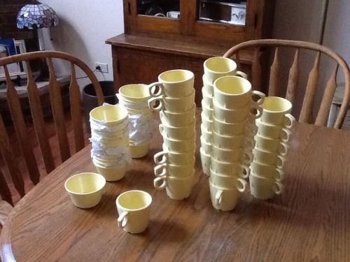 NEW G.E.T Melamine restaurant ware cups and dishes 61 pieces!