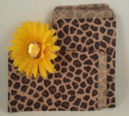 50 4x6 leopard print merchandise/treat/gift bags