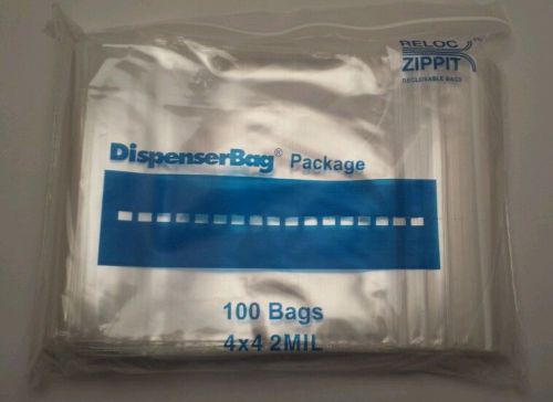 100 - 4x4 clear 2 mil ziplock zip lock bags reclosable plastic jewelry baggies for sale