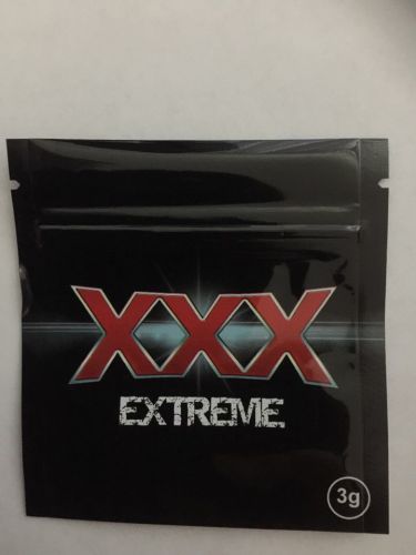 100 XXX Extreme 3g EMPTY** mylar ziplock bags (good for crafts incense jewelry)