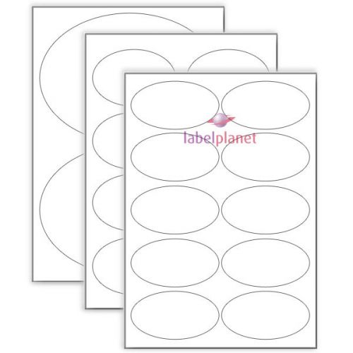 A4 sheets oval labels blank matt white self adhesive stickers label planet® for sale