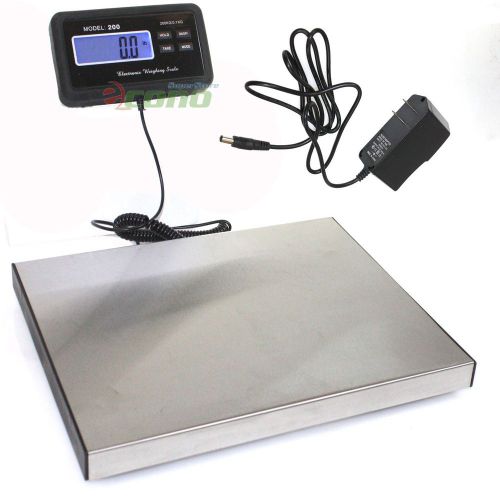 Lot TWO 440lbs Digital Display UPS Shipping Pet Floor Stainless Platform Scale