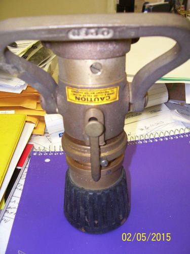Elkhart brass 1-1/2&#034; npsh  brass fire nozzle for sale