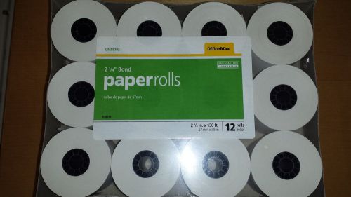 OfficeMax 2 1/4&#034; x 130&#039; Paper Rolls case of 12