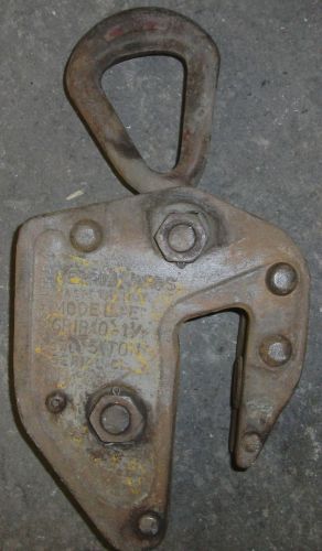 Merril bros model e, swl 5 ton, 0-1.5&#034; grip, plate clamp for sale
