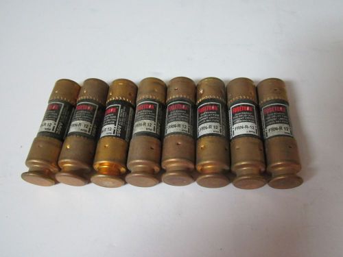 Lot of 8 cooper bussmann fusetron frn-r 12 fuse new no box for sale
