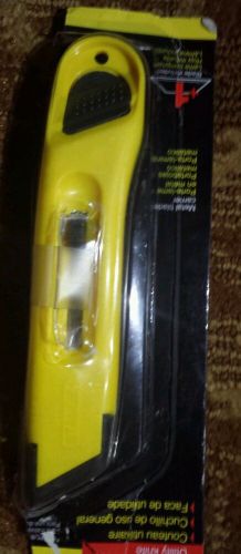 Stanley-Bostitch Retractable Utility Knife -6&#034;Handle -Plastic -Yellow - BOS10065