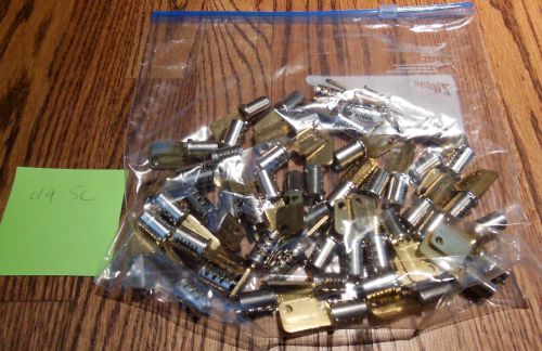 49 lot of haworth lock cores sl series with matched keys steelcase finish for sale