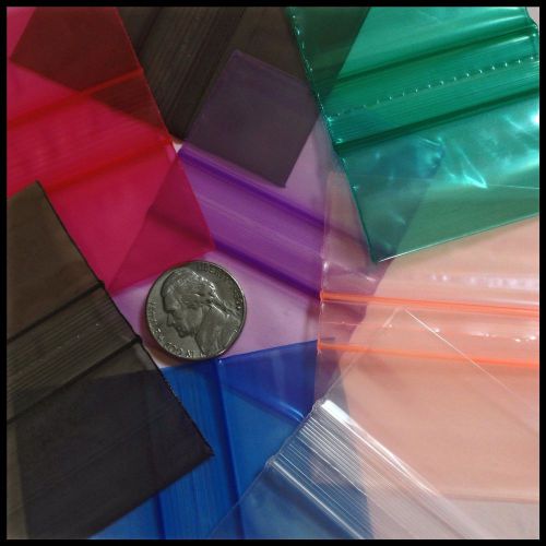Mini Ziplock 2010 Recloseable Apple Bags 2&#034; X 1&#034; Color Mix [100pcs]