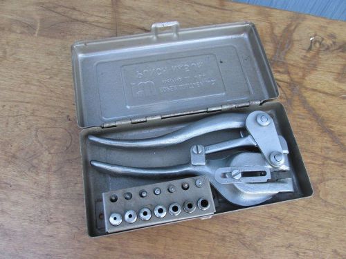 ROPER - WHITNEY NO 5 JR HAND HELD HOLE METAL PUNCH KIT SET WITH METAL CASE LQQK!