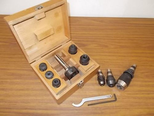Nikken hr8-t30 master holder (r-8) and nikken tool holder set plus drill chuck for sale
