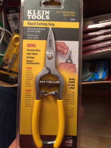 NEW Klein Tools 24001 Spring Action Snip