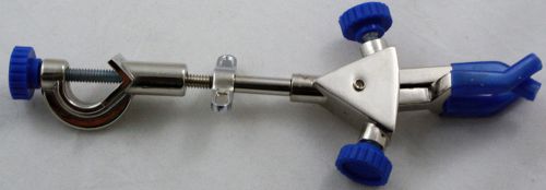 3 prong extension clamp with boss head and silicone coated grips for sale