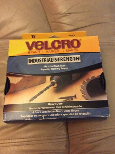 Velcro Industrial Strength 15&#039; x 2&#034; Black Tape Heavy Duty 90197 Indoor/Outdoor
