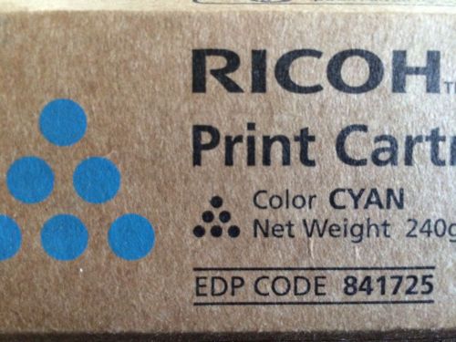 Genuine Ricoh Savin Lanier Print Cartridge CYAN MP C7501/C9075/LD375C 841358