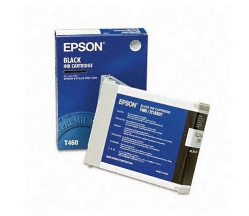 New Genuine Epson Stylus Pro 7000 Black Ink Toner T460 - Expired 2009 NIB NIP