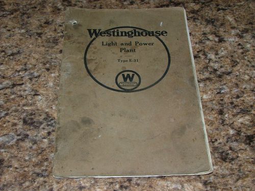 Wetinghouse Light and Power Plant book