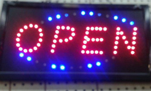 Ultra Bright Led Neon Light OVAL OPEN w/ Motion Animation ON/OFF switch Sign S30