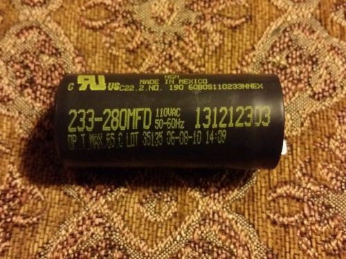 Start capacitor 233-280 mfd uf 110-125v round ac electric motor 125 v vac volt for sale