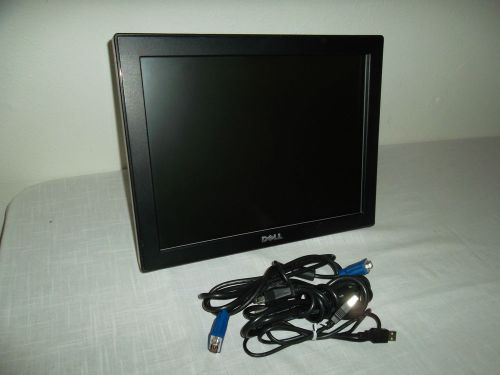 Dell e157fpte touchscreen pos/retail 15&#034; lcd monitor vga usb audio serial xm180 for sale