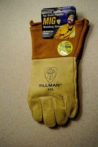 Tillman 42l top grain pigskin mig welding gloves new!!! for sale