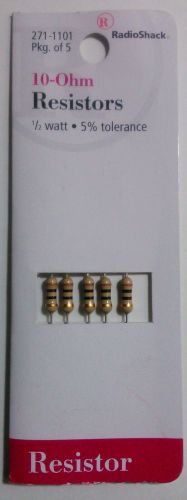 10 ohm 1/2watt carbon film resistors  5/pack