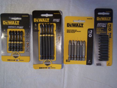 Lot of 26 New Dewalt Bits #2 Phillips, includes 22 Impact Drill Driver Ready