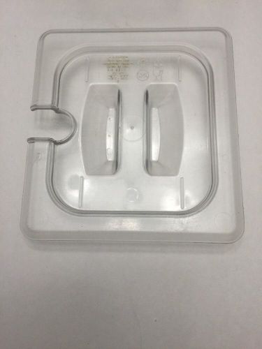 3 cambro 1/6 6 inch food container lid commercial clear handled 60cwchn notched for sale