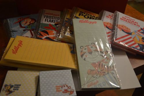 Lot of 12  Kellogg&#039;s Cereal  Magnetic Note Pads, Post It Notes, &amp; Notebooks