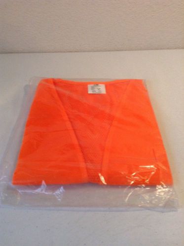 OK-1 Zipper Style Orange Vest - White Trim  Large (D57)