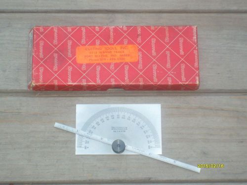 STARRETT C493B Protractor and Depth Gage, 6 In- MIB Does not look used