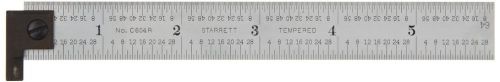 NEW Starrett CH604R-6 6 2-Sided Steel Ruler with Hook