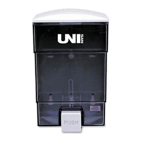 New unisan 03019 deluxe plastic liquid soap dispenser, 50 oz, 4-3/4w x 4-1/4d x for sale