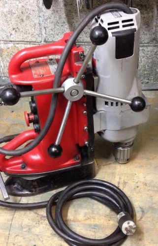 Milwaukee 4203 Mag Drill Base and 4297-1 Drill Motor