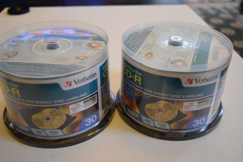 Vertabim Lightscribe CD-R&#039;s - 2 spindles of 30 CD&#039;s.  Free Shipping