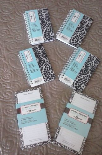 BIG Lot 4+2 Martha Stewart Avery Spiral Notebooks 3.5&#034; x 5.5&#034; and NOTE PADS NEW
