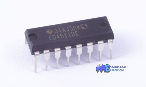 Cd4511be bcd to 7 segment led ic 16 pin dil 4511 for sale