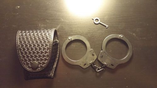 Smith and Wesson Gunmetal Handcuffs w/ Case and Key
