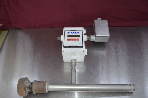 Fox Model FT2 Thermal Mass Flowmeter and Temperature Transmitter w/ In-Line NPT