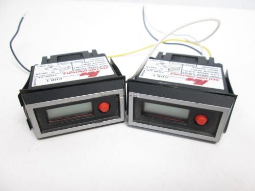 Lot of 2 Red Lion CUB10000 Miniature Counter, 6-Digit, 1.5A, Need Batteries