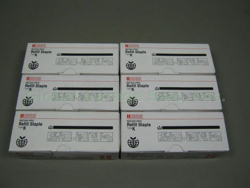 Ricoh PPC Refill Staple Type K 410802 502R-AM 90000 Staples 6 Full Boxes Lot NR!