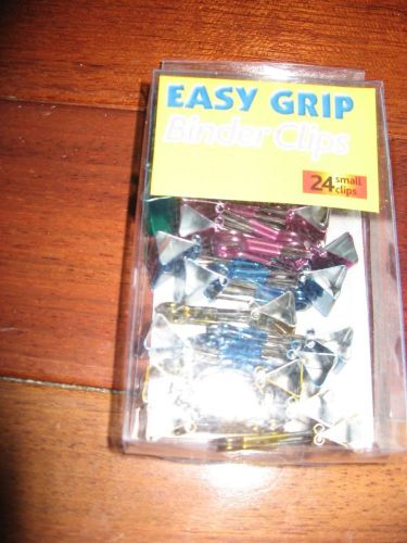 Easy grip small binder clips 23 total multi colored NIP
