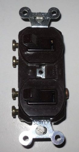 Slater 693-BR Combination 2-3 Way Toggle Switches 15A 120/277VAC, Brown