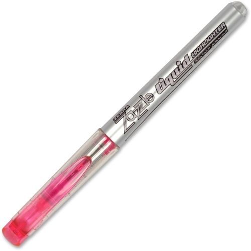 LOT OF 6 Zebra Pen Zazzle Liquid HighlighterS - Pink Ink -Silver - ZEB77070