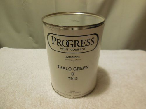 NEW! PROGRESS Colorant for Tinting Paints THALO GREEN D 7915 1 Qt/HARBIL NSC-50
