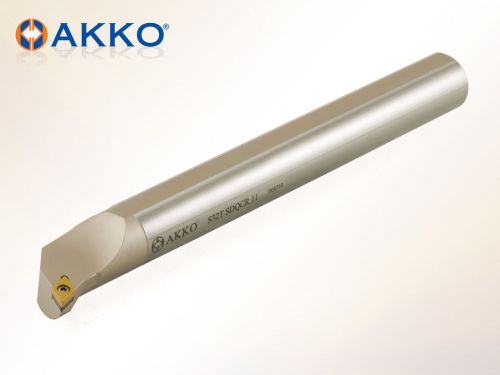 Akko A25R SDQCR 11 for DCMT 11T3.. Coolant Boring Bar 107.5° degrees