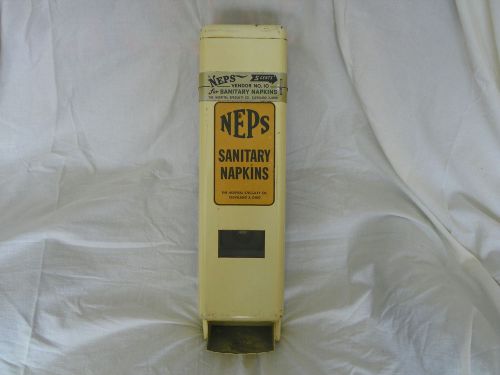 Neps Sanitary Napkins Coin Operated Vending Machine 5 Cents Vintage