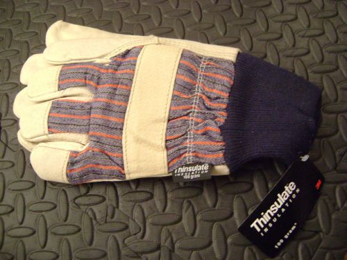 Insulated Leather Palm West Chester Work Gloves Large size